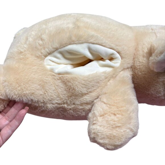 Toby The Sheep Large Plush Toy Soft Beige Animal Stuffed Doll Hidden Pocket ALDI - Picture 3 of 8